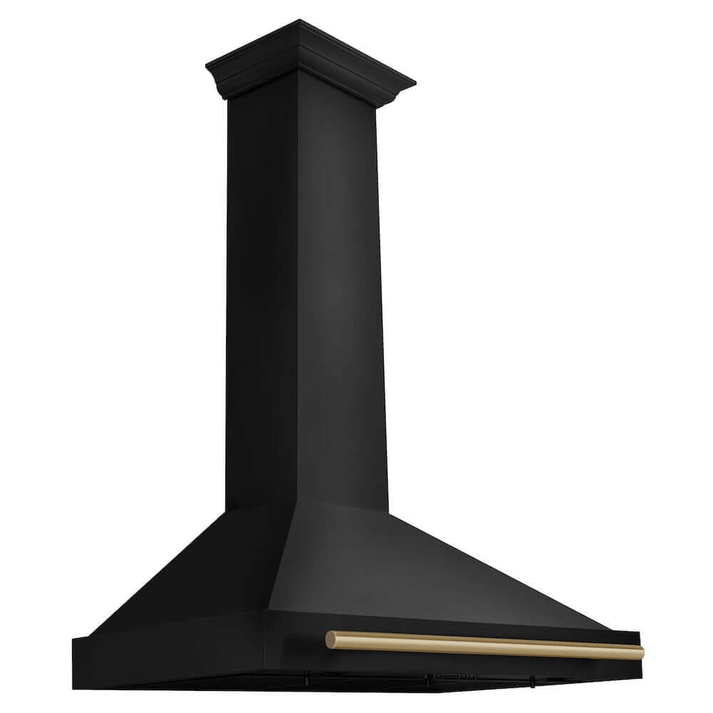 ZLINE Autograph Edition 36 in. Black Stainless Steel Wall Mount Range Hood with Accent Handle (BSKB4Z-36) main image.
