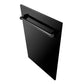 ZLINE 18 in. Tallac Series 3rd Rack Top Control Built-In Dishwasher in Black Stainless Steel with Stainless Steel Tub, 51dBa (DWV-BS-18) 