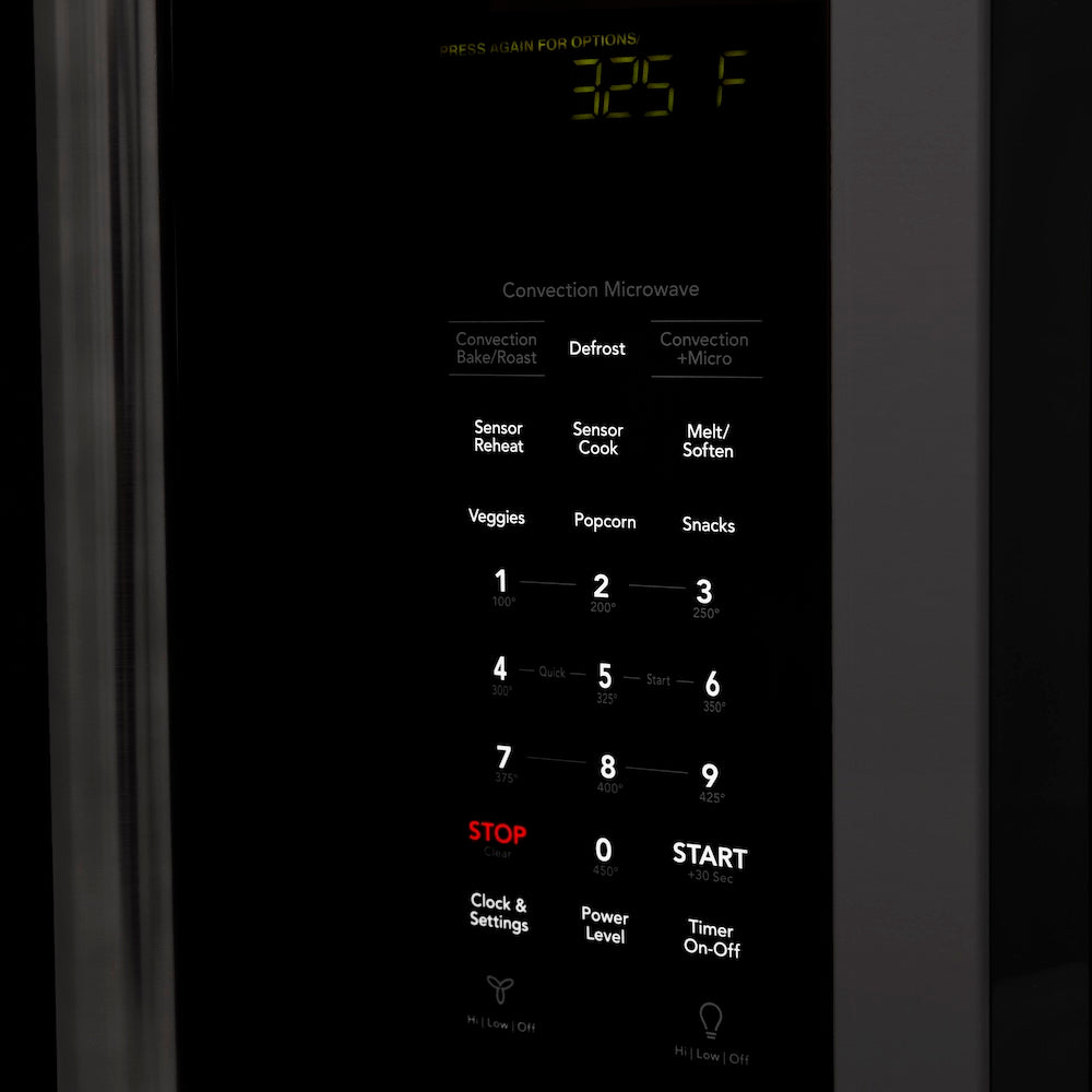 ZLINE 30 in. 1.5 cu. ft. Over-The-Range Convection Microwave Oven in Black Stainless Steel with Modern Handle and Sensor Cooking, Open Box-Good Condition