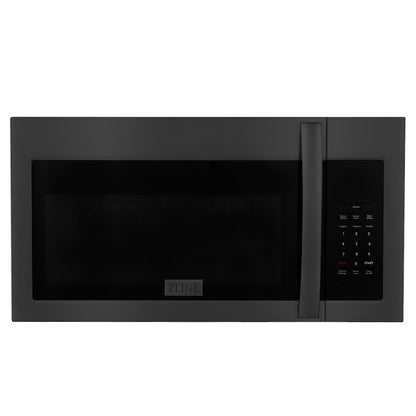 ZLINE 30 in. 1.5 cu. ft. Over-The-Range Convection Microwave Oven in Black Stainless Steel with Modern Handle and Sensor Cooking, Open Box-Good Condition