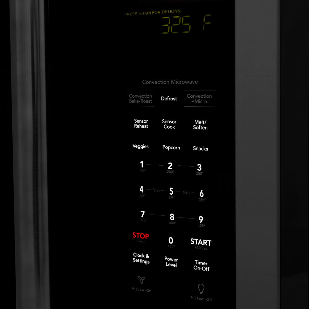 ZLINE 30 in. 1.5 cu. ft. Over-The-Range Convection Microwave Oven in Black Stainless Steel with Traditional Handle and Sensor Cooking, Open Box-Good Condition