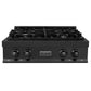 ZLINE 30 in. Legacy Gas Rangetop with 4 Burners and Porcelain Cooktop in Black Stainless Steel, Open Box-Good Condition