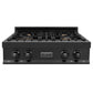 ZLINE 30 in. Legacy Gas Rangetop with 4 Brass Burners and Porcelain Cooktop in Black Stainless Steel, Open Box-Great Condition