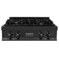ZLINE 30 in. Classic Gas Rangetop with 4 Burners and Porcelain Cooktop in Black Stainless Steel, Open Box-Great Condition