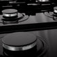 ZLINE Autograph Edition 48 in. Legacy Gas Rangetop with 7 Burners and Porcelain Cooktop in Black Stainless Steel with Polished Gold Accents, Open Box-Great Condition