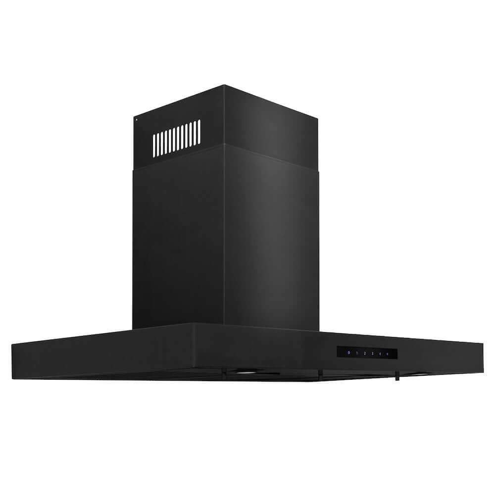 ZLINE 30 in. Convertible Vent Wall Mount Range Hood in Black Stainless Steel, Handle Open Box-Good Condition