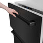 ZLINE 24 in. Touchstone 168 Can Outdoor-Rated Dual Refrigerator Drawer with Black Stainless Steel Doors (RDSO-BS-24)