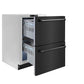ZLINE 24 in. Touchstone 168 Can Outdoor-Rated Dual Refrigerator Drawer with Black Stainless Steel Doors (RDSO-BS-24)