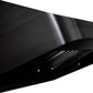ZLINE 600 CFM Ducted 36 in.Under Cabinet Range Hood in Black Stainless Steel (BS623-36) close-up detail, black stainless finish.