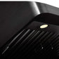 ZLINE 600 CFM Ducted 36 in.Under Cabinet Range Hood in Black Stainless Steel (BS623-36) close-up detail, LED light and baffle filters.