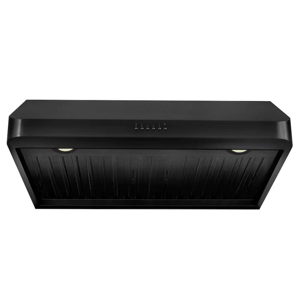 ZLINE 600 CFM Ducted 36 in.Under Cabinet Range Hood in Black Stainless Steel (BS623-36) front, under.