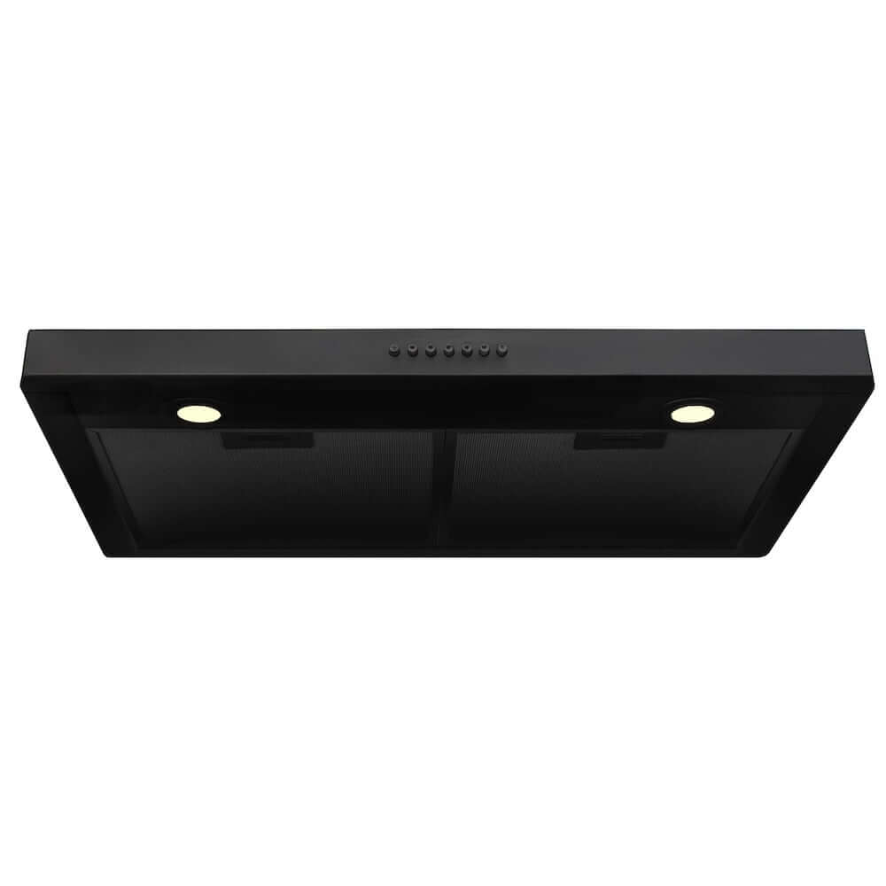 ZLINE 30 in. 400 CFM Ducted Under Cabinet Range Hood in Black Stainless Steel (BS617-30) front, under.