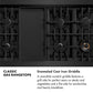 ZLINE 48 in. Classic Gas Rangetop with 8 Burners and Porcelain Cooktop in Black Stainless Steel, Open Box-Good Condition