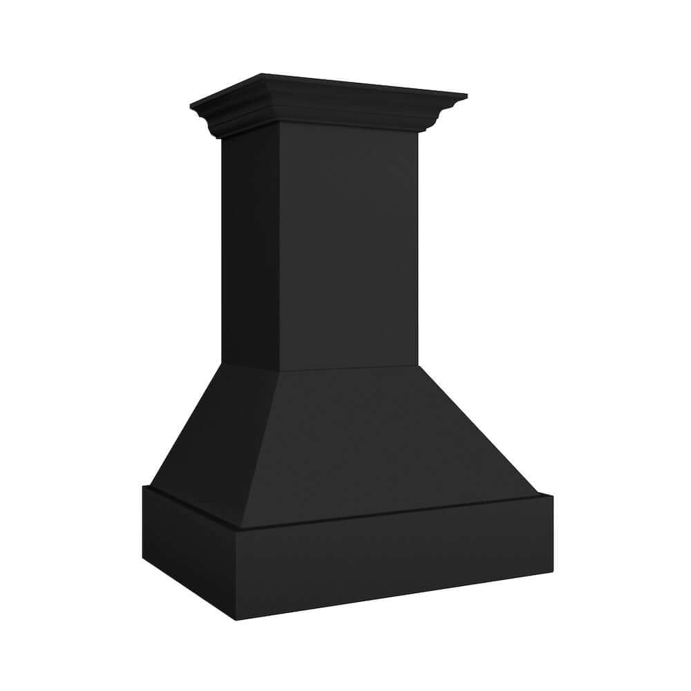 ZLINE Wooden Wall Mount Range Hood in Rustic Black Finish with Size Options (355CC)