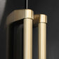 ZLINE Autograph Edition 36 in. 22.5 cu. ft. Counter-Depth French Door Refrigerator with Ice Maker in Fingerprint-Resistant Black Stainless Steel and Champagne Bronze Helix Handles (RFMZ-36-BS-KCB) two Helix handles on refrigerator exterior showing knurled diamond texture.