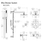 ZLINE Autograph Edition Bliss Waterfall Shower System in Matte Black and Champagne Bronze (BLS-SHS-ZMBCB)
