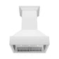 ZLINE Wooden Wall Mount Range Hood in Rustic Bright White Finish with Size Options (355WW)