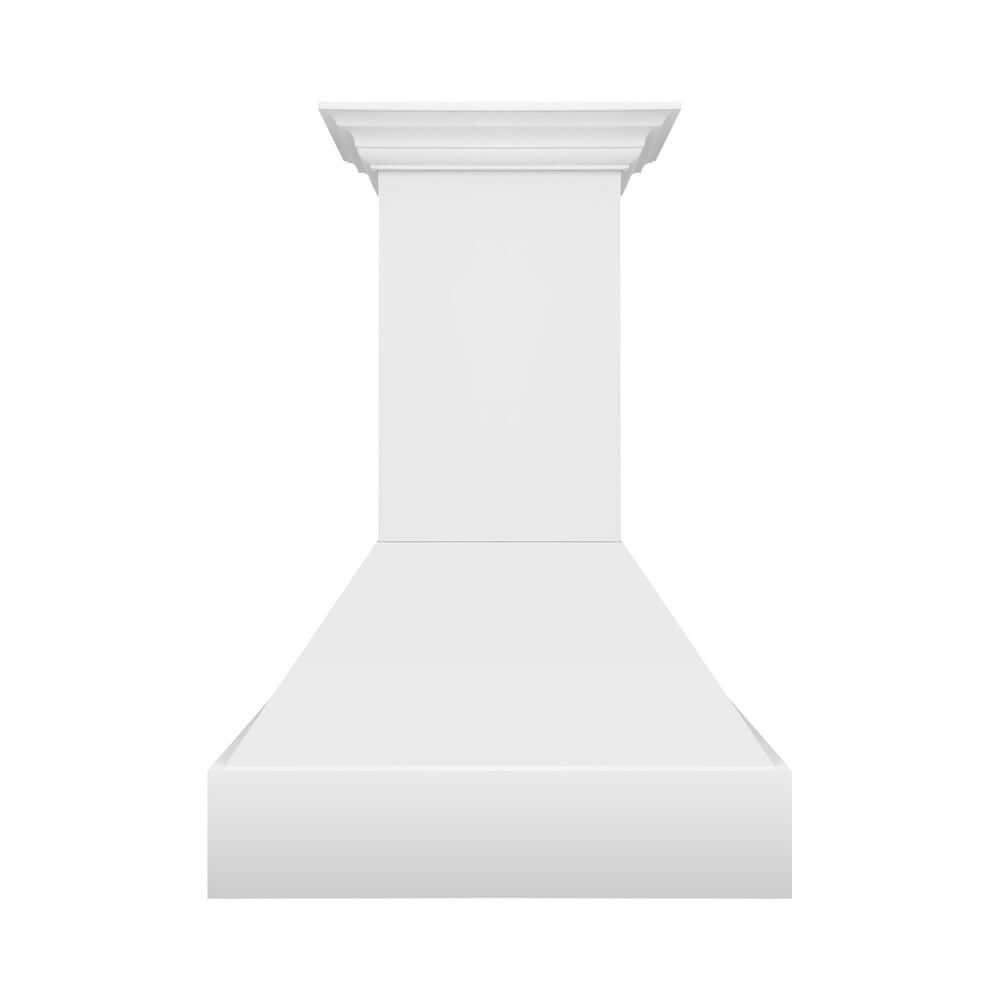 ZLINE Wooden Wall Mount Range Hood in Rustic Bright White Finish with Size Options (355WW)