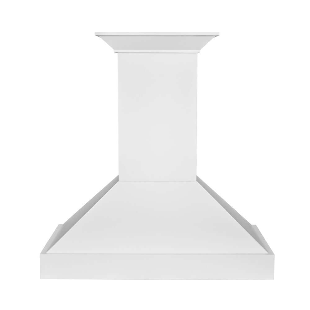 ZLINE Wooden Wall Mount Range Hood in Smooth Bright White Finish with Size Options (KBWW)