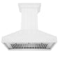 ZLINE Wooden Wall Mount Range Hood in Shiplap Bright White Finish with Size Options (KPWW)