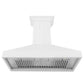 ZLINE Wooden Wall Mount Range Hood in Shiplap Bright White Finish with Size Options (KPWW)