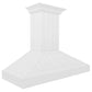 ZLINE Wooden Wall Mount Range Hood in Shiplap Bright White Finish with Size Options (KPWW)