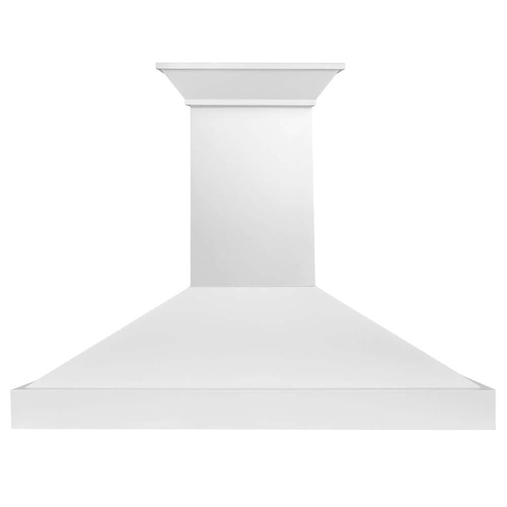 ZLINE Wooden Wall Mount Range Hood in Smooth Bright White Finish with Size Options (KBWW)