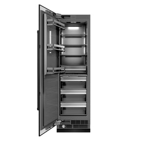 ZLINE 24 in. 12.4 cu. ft. Column Freezer in Black Stainless Steel with Graphite Gray Interior (RCFV-BS-24) main image.
