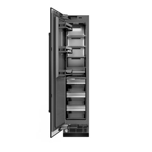 ZLINE 18 in. 8.6 cu. ft. Left Hinge Column Freezer in Black Stainless Steel with Graphite Gray Interior (RCFVL-BS-18) main image.