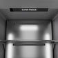 ZLINE Autograph Edition 18 in. 8.6 cu. ft. Left Hinge Column Freezer in Black Stainless Steel with Graphite Gray Interior and Champagne Bronze Accents (RCFVLZ-BS-18-CB) super freeze technology.