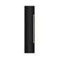 ZLINE Autograph Edition 18 in. 8.6 cu. ft. Left Hinge Column Freezer in Black Stainless Steel with Graphite Gray Interior and Champagne Bronze Accents (RCFVLZ-BS-18-CB) front, closed.