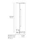 ZLINE Autograph Edition 18 in. 8.6 cu. ft. Right Hinge Column Freezer in Black Stainless Steel with Graphite Gray Interior and Polished Gold Accents (RCFVRZ-BS-18-G) dimensional diagram.