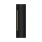 ZLINE Autograph Edition 24 in. 12.5 cu. ft. Column Refrigerator in Black Stainless Steel with Graphite Gray Interior and Champagne Bronze Accents (RCRVZ-BS-24-CB) front, closed.