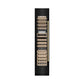ZLINE Autograph Edition 18 in. 9.0 cu. ft. Triple Zone 68 Bottle Left Hinge Column Wine Cooler in Black Stainless Steel with Champagne Bronze Accents (RCWVLZ-BS-18-CB) front, closed.