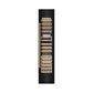 ZLINE Autograph Edition 18 in. 9.0 cu. ft. Triple Zone 68 Bottle Right Hinge Column Wine Cooler in Black Stainless Steel with Champagne Bronze Accents (RCWVRZ-BS-18-CB) front, closed.