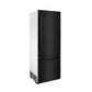 ZLINE 30 in. 16.1 cu. ft. Built-In Bottom Freezer Refrigerator with Water Dispenser and Ice Maker in Black Stainless Steel (RBIV-BS-30) side, closed.