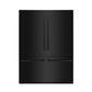 ZLINE 60 in. 32.2 cu. ft. French Door Built-In Bottom Freezer Refrigerator with Water Dispensers and Ice Makers in Black Stainless Steel (RBIV-BS-60) front, closed.