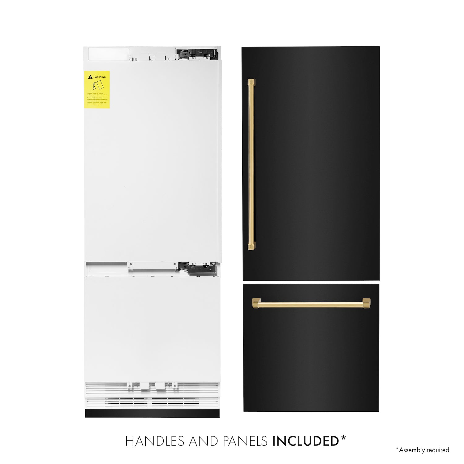 Brushed Stainless Steel Digital Refrigerator and Freezer