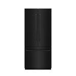 ZLINE 36 in. 19.6 cu. ft. French Door Built-In Bottom Freezer Refrigerator with Water Dispenser and Ice Maker in Black Stainless Steel with Stainless Steel Interior (SRBIV-BS-36)