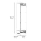 ZLINE Autograph Edition 18 in. 8.6 cu. ft. Panel Ready Left Hinge Column Freezer with Graphite Gray Interior and Champagne Bronze Accents (RBCFVLZ-18-CB) dimensional diagram.