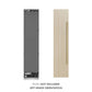 ZLINE Autograph Edition 18 in. 8.6 cu. ft. Panel Ready Left Hinge Column Freezer with Graphite Gray Interior and Champagne Bronze Accents (RBCFVLZ-18-CB) front, next to custom panels. Text: Panels not included.
