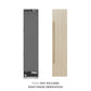ZLINE Autograph Edition 18 in. 8.6 cu. ft. Panel Ready Right Hinge Column Freezer with Graphite Gray Interior and Champagne Bronze Accents (RBCFVRZ-18-CB) front, next to custom panels. Text: Panels not included.