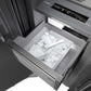 ZLINE Autograph Edition 24 in. 12.4 cu. ft. Panel Ready Column Freezer with Graphite Gray Interior and Polished Gold Accents (RBCFVZ-24-G) ice and ice scoop.