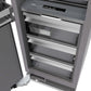 ZLINE Autograph Edition 24 in. 12.4 cu. ft. Panel Ready Column Freezer with Graphite Gray Interior and Matte Black Accents (RBCFVZ-24-MB) storage drawers.