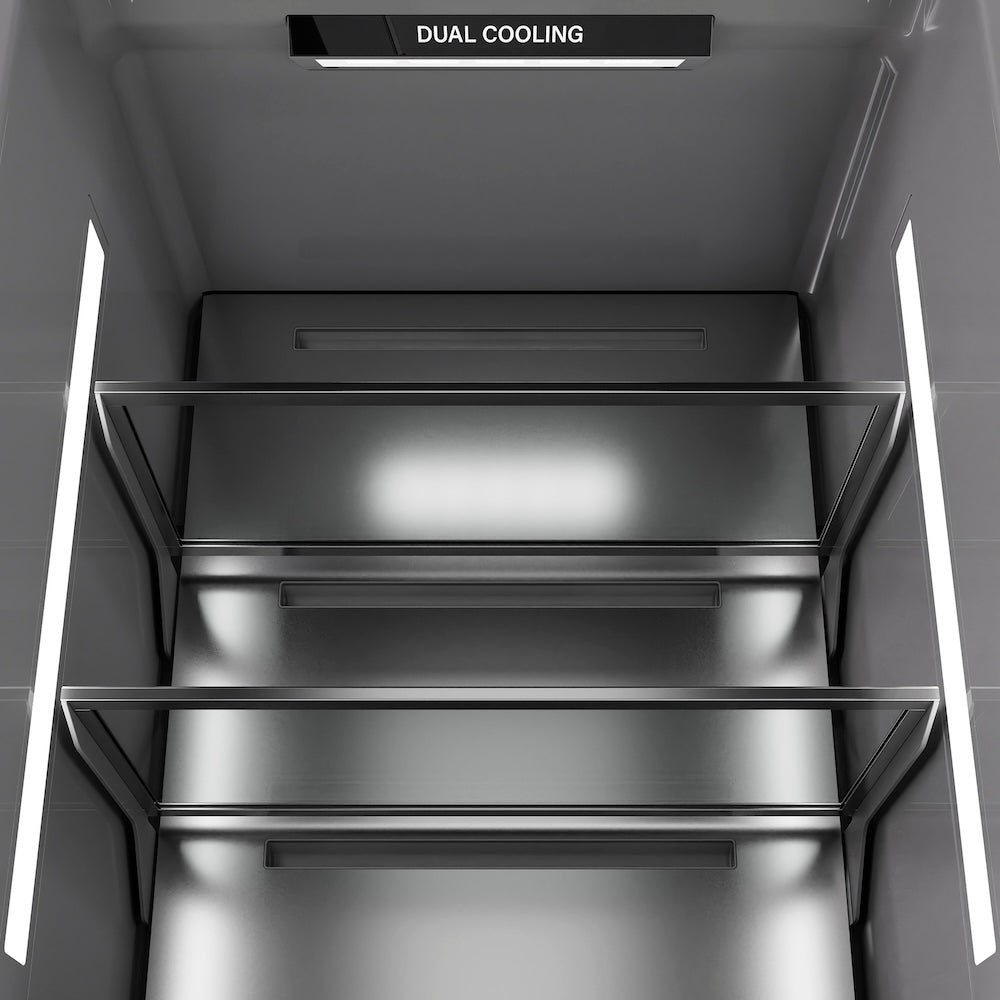 ZLINE 24 in. 12.5 cu. ft. Panel Ready Column Refrigerator with Graphite Gray Interior, Open Box-Good Condition