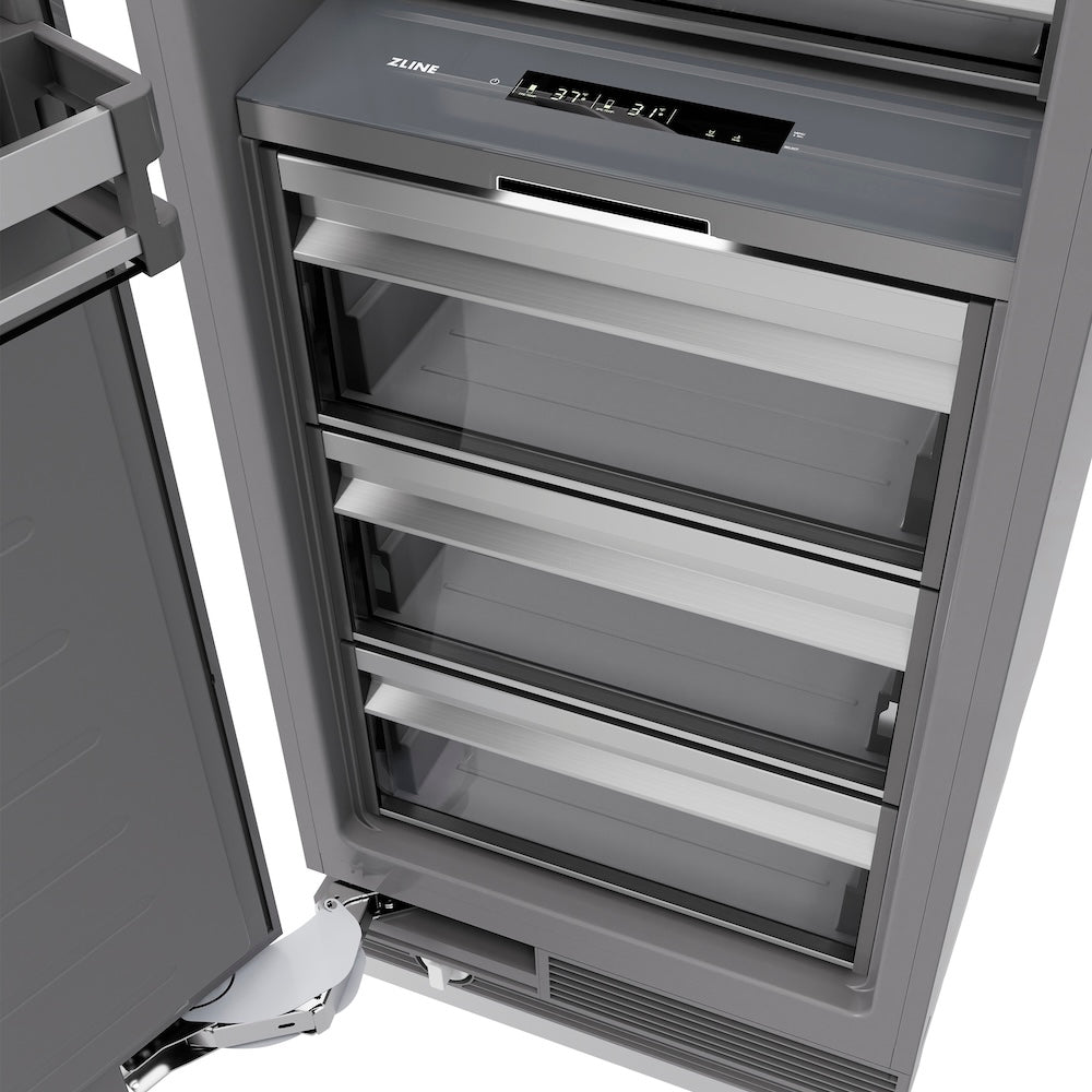 ZLINE 30 in. 16.7 cu. ft. Panel Ready Column Refrigerator with Graphite Gray Interior, Open Box-Good Condition