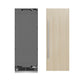 ZLINE 30 in. 16.7 cu. ft. Panel Ready Column Refrigerator with Graphite Gray Interior (RBCRV-30) unit without panels next to custom panels.