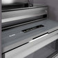 ZLINE Autograph Edition 24 in. 12.5 cu. ft. Panel Ready Column Refrigerator with Graphite Gray Interior and Champagne Bronze Accents (RBCRVZ-24-CB) touch controls and display.