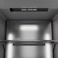 ZLINE Autograph Edition 24 in. 12.5 cu. ft. Panel Ready Column Refrigerator with Graphite Gray Interior and Polished Gold Accents (RBCRVZ-24-G) dual cooling technology.
