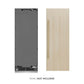 ZLINE Autograph Edition 30 in. 16.7 cu. ft. Panel Ready Column Refrigerator with Graphite Gray Interior and Champagne Bronze Accents (RBCRVZ-30-CB) front, next to custom panels. Text: Panels not included.